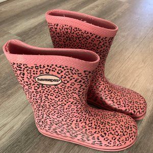Havaianas Rainboots Pink Shoe Size 2.5 Youth